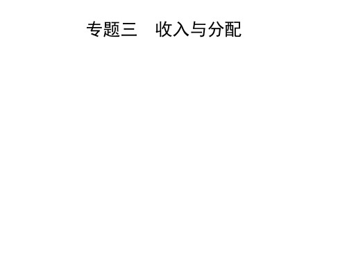 高考政治一轮总复习 专题3 收入与分配课件