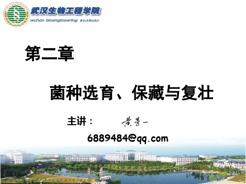 第二章 菌种选育保藏与复壮PPT课件