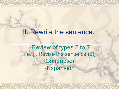 rewrite the sentences