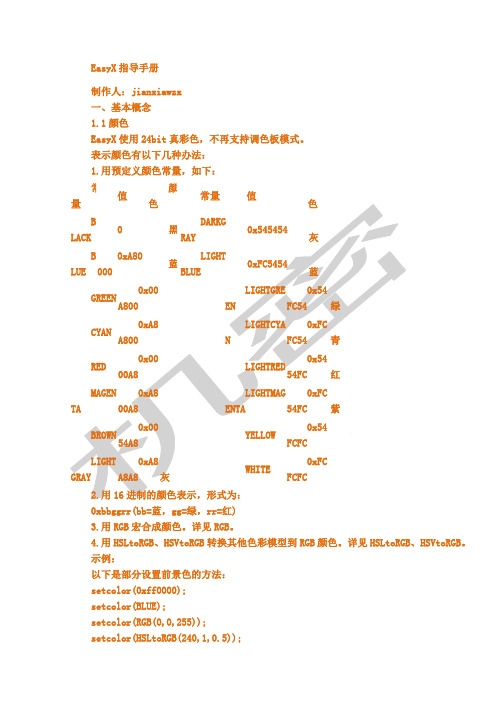 EasyX指导手册