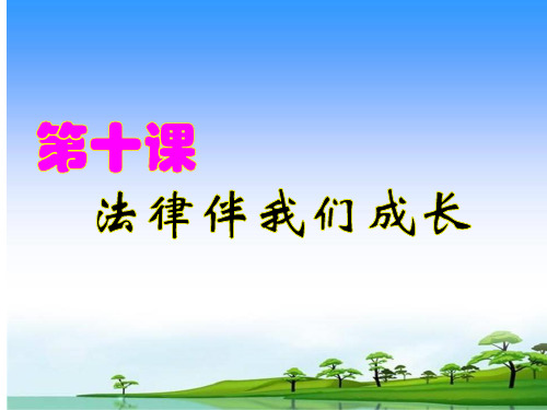 部编人教版七年级下册道德与法治：10.2法律与我们同行课件精品课件