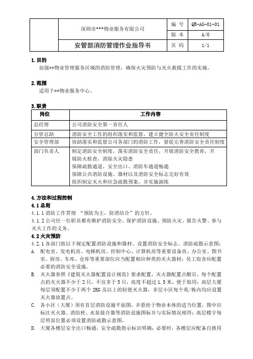 消防管理作业指导书