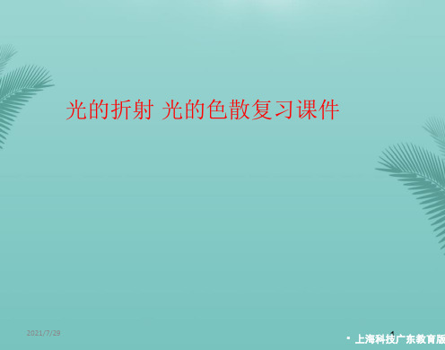【全版】物理八年级上沪科版第四章复习课件2推荐PPT