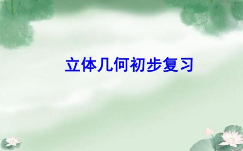 立体几何复习初步