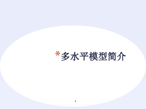多水平模型简介PPT精选文档