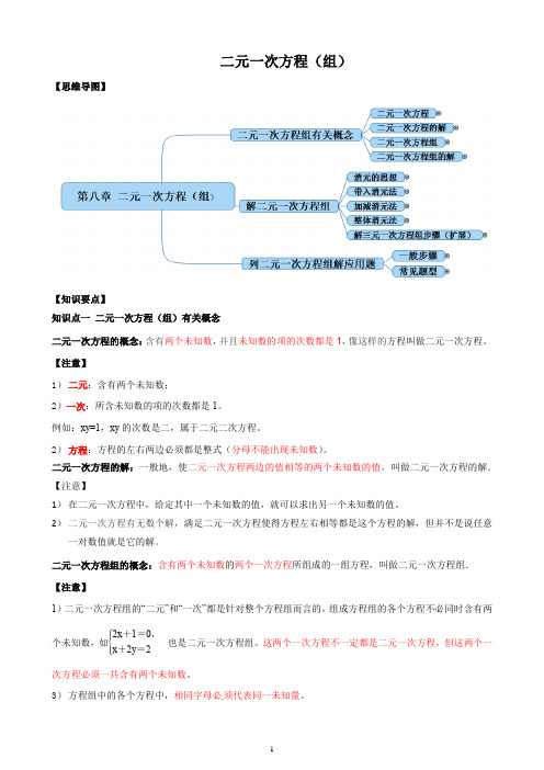 2020-2021学年七年级数学下册《 二元一次方程》