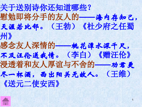 《芙蓉楼送辛渐》ppt课件