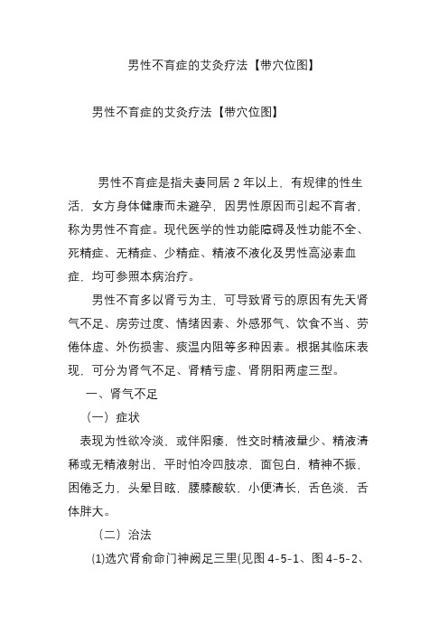 男性不育症的艾灸疗法【带穴位图】