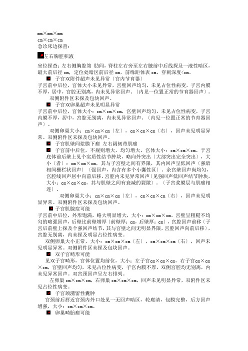 超声报告模板