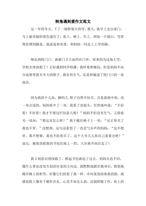 转角遇到爱作文范文
