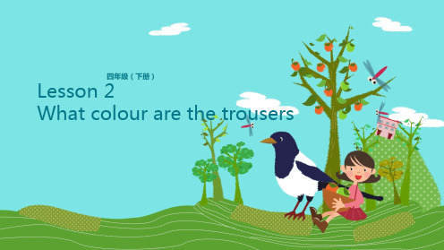 四年级下册英语Lesson 2 What colour are the trousers Lesson 2 我最喜欢的蓝裤子科普版