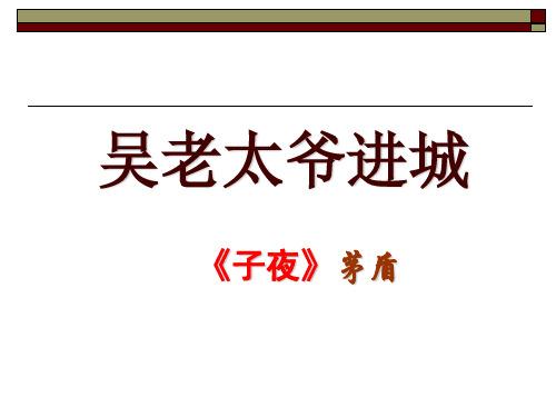 高中语文吴老太爷进城ppt 人教课标版精品课件