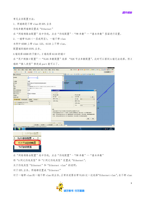专线业务配置方法