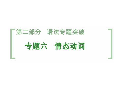 高考英语一轮总复习 专题6 情态动词课件 外研版