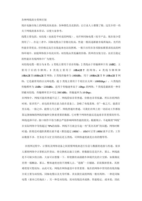 网线分类与辨别