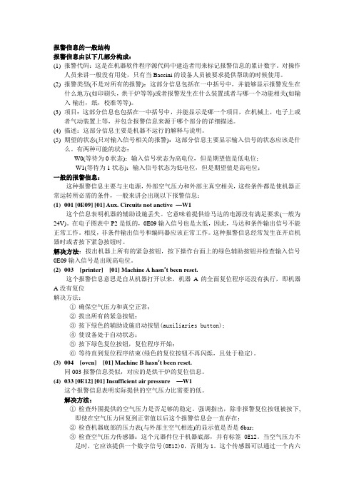 报警信息