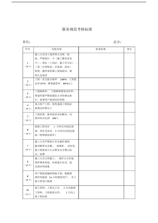 服务规范考核标准.doc