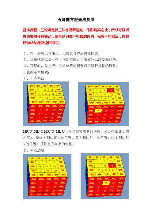 五阶魔方层先法