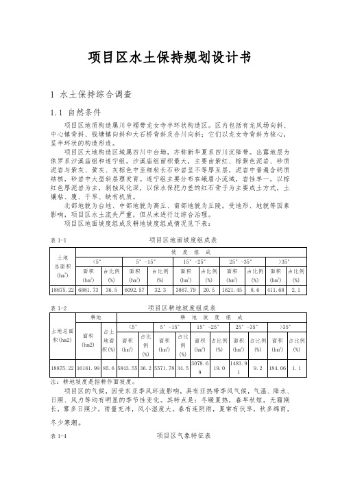 项目区水土保持规划设计书
