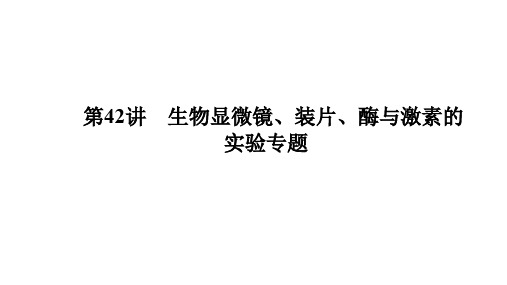 中考科学 第42讲 生物显微镜、装片、酶与激素的实验专题复习课件