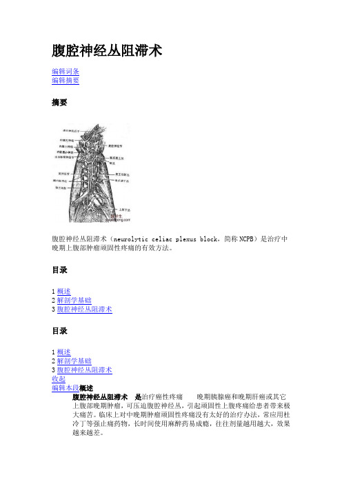 腹腔神经丛阻滞术