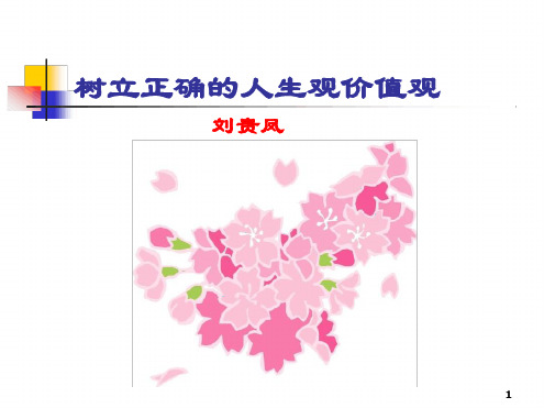 树立正确的人生观价值观最新PPT课件