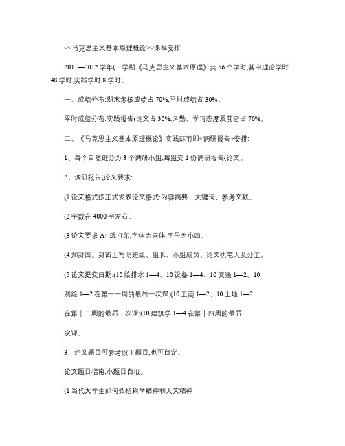 《马克思主义基本原理概论》实践报告.