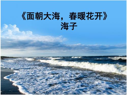 《面朝大海,春暖花开》ppt