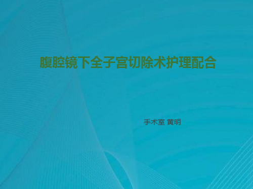 腹腔镜下全子宫切除术护理配合PPT课件
