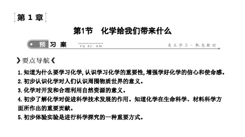 沪教版九年级上册化学课件：1.1 化学给我们带来什么(共19张PPT)