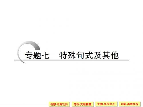 2015届高考英语课件语法复习资料及复习题特殊句式及其他