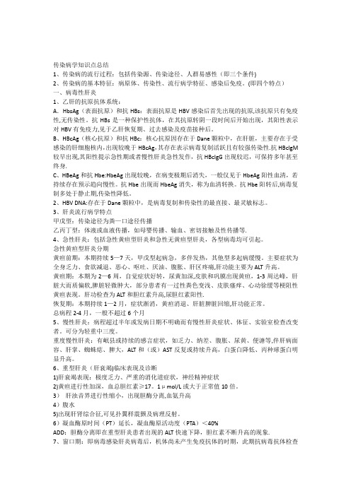 传染病学知识点总结
