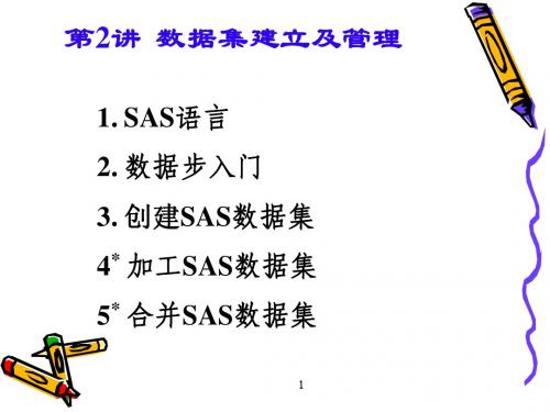 sas课件 第2讲 数据集建立及管理