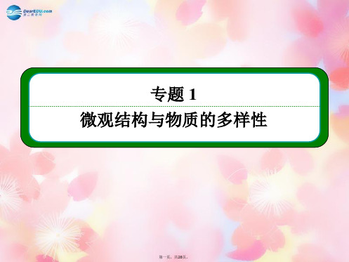 高中化学 第一章 微观结构与物质的多样性专题总结课件 苏教版必修2
