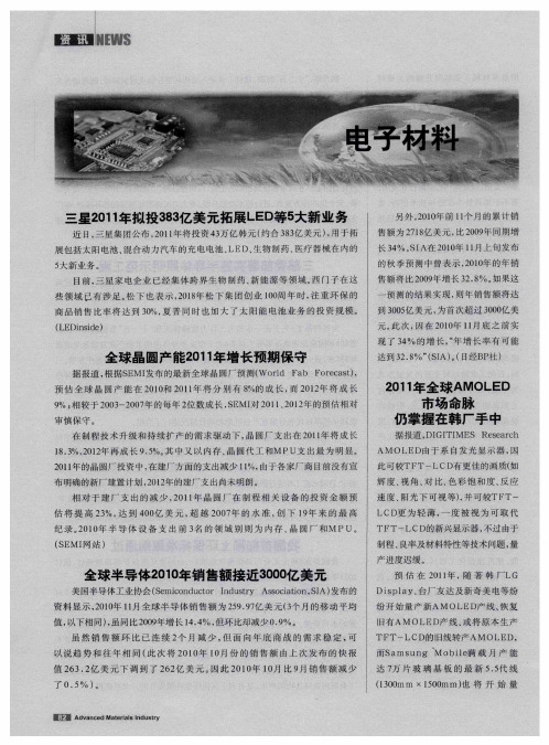 2011年全球AMOLED市场命脉仍掌握在韩厂手中