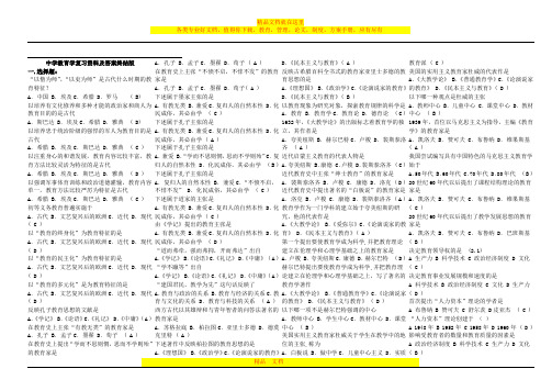 中学教育学复习资料及答案(终结版)1