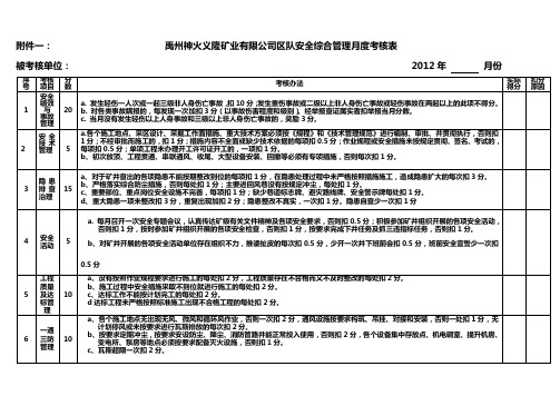 安全考核表(1)