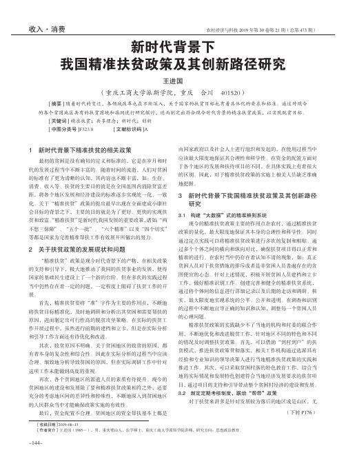 新时代背景下我国精准扶贫政策及其创新路径研究