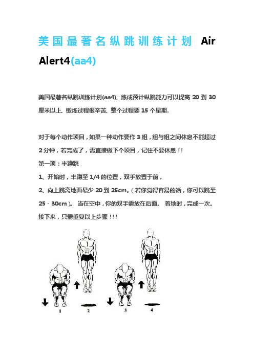 美国最著名纵跳训练计划Air Alert4
