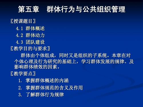 第5章  群体行为与公共组织管理