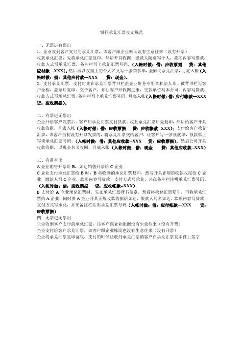 承兑汇票收支规范