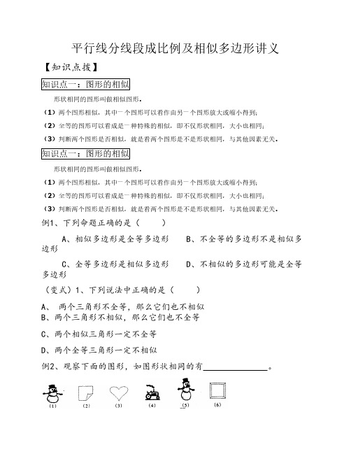 相似多边形讲义