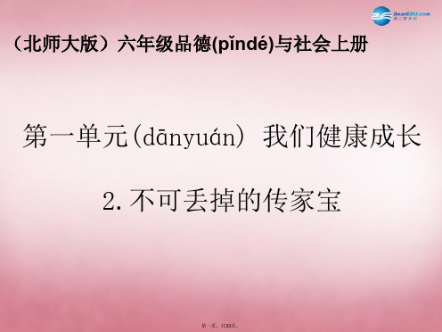 六年级品德与社会上册 不可丢掉的传家宝 说说零用钱课件1 北师大版