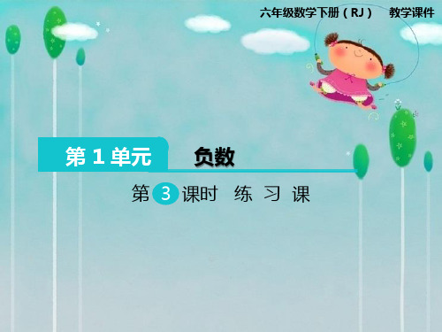 小学数学【负数练习课教学课件】人教版六年级下册