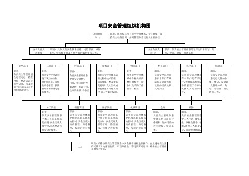 项目安全管理组织机构图