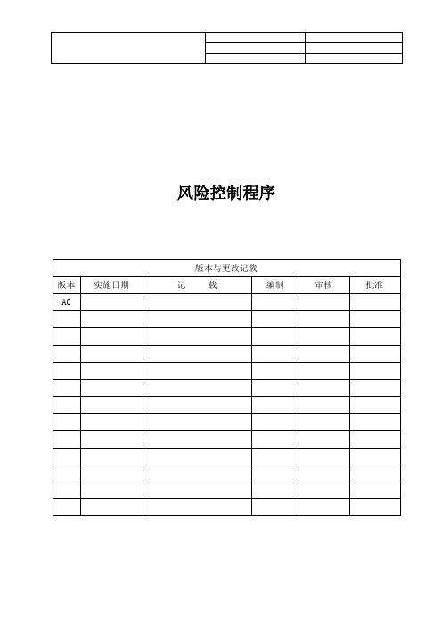 质量风险控制程序_百度