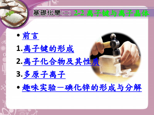 物质的构造与特性-离子键与离子晶体