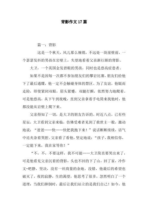 背影作文17篇