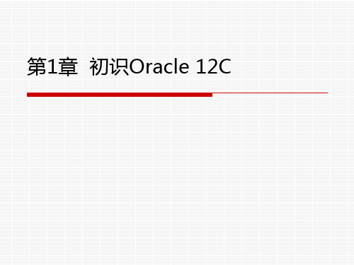 第1章  Oracle 12C概述