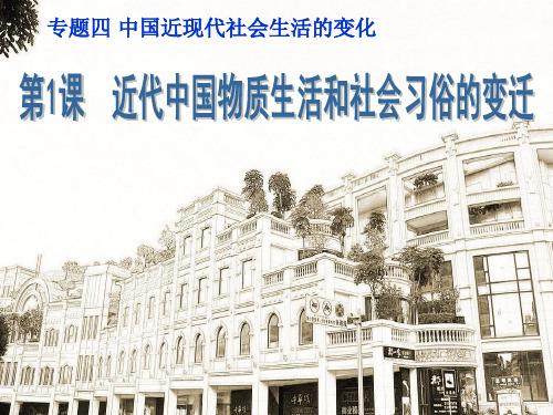 4.1近代中国物质生活和社会习俗的变迁